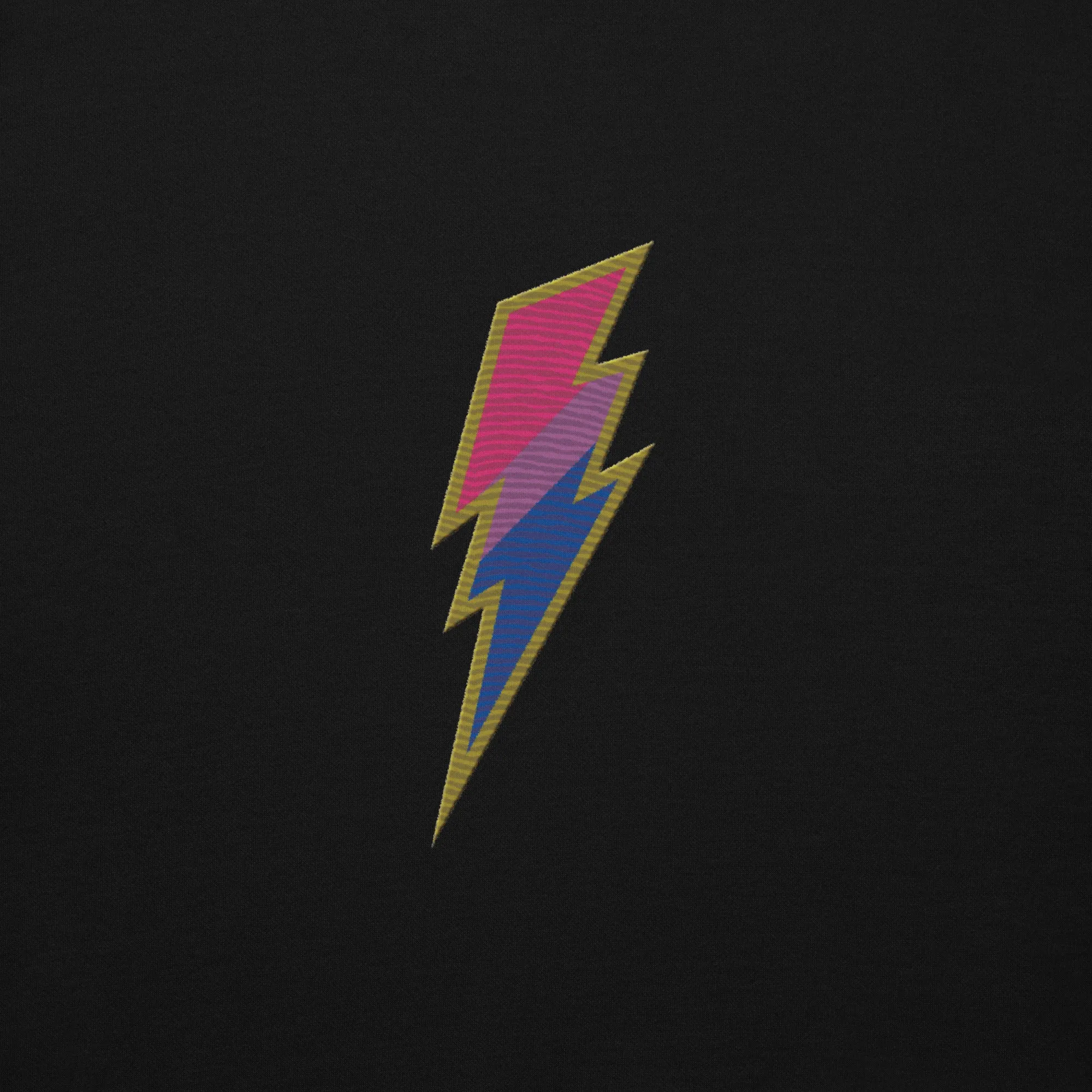 Bisexual Pride Lightning Embroidered Hoodie