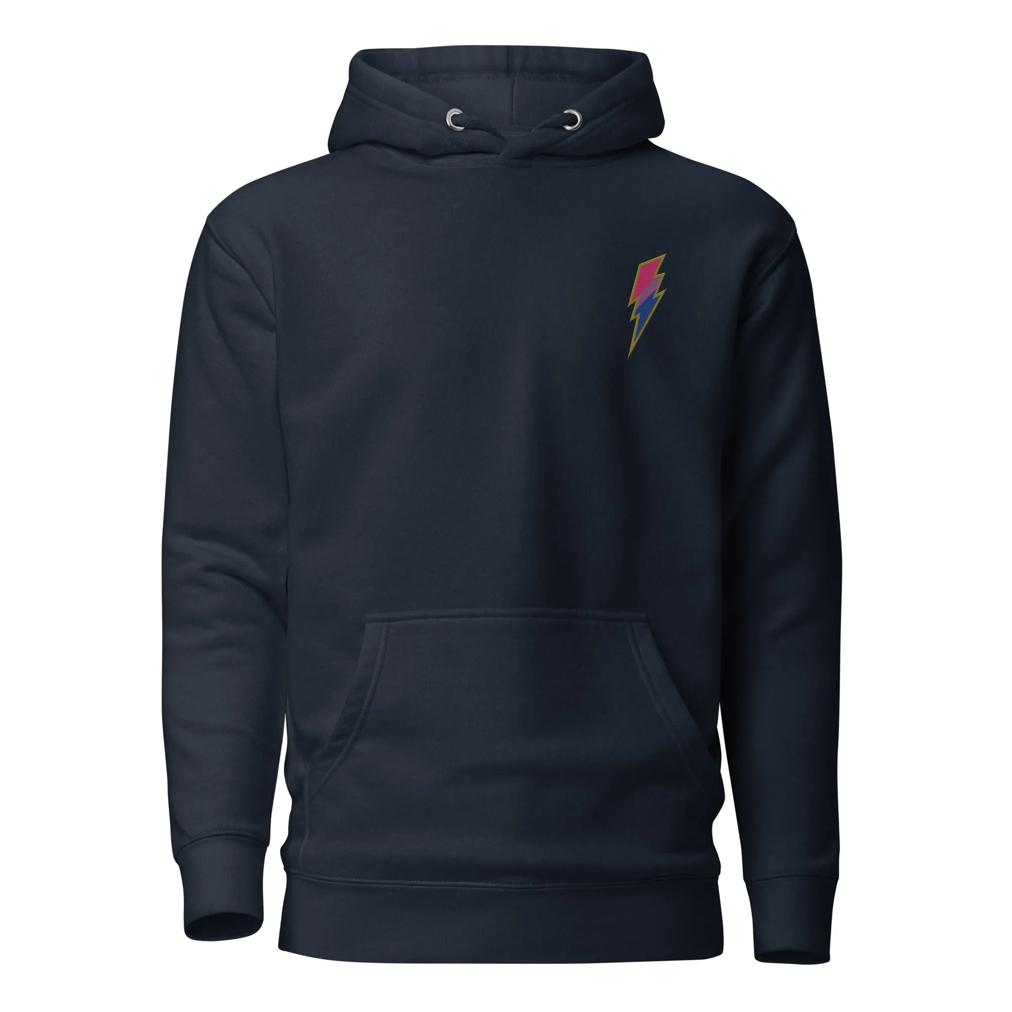 Bisexual Pride Lightning Embroidered Hoodie