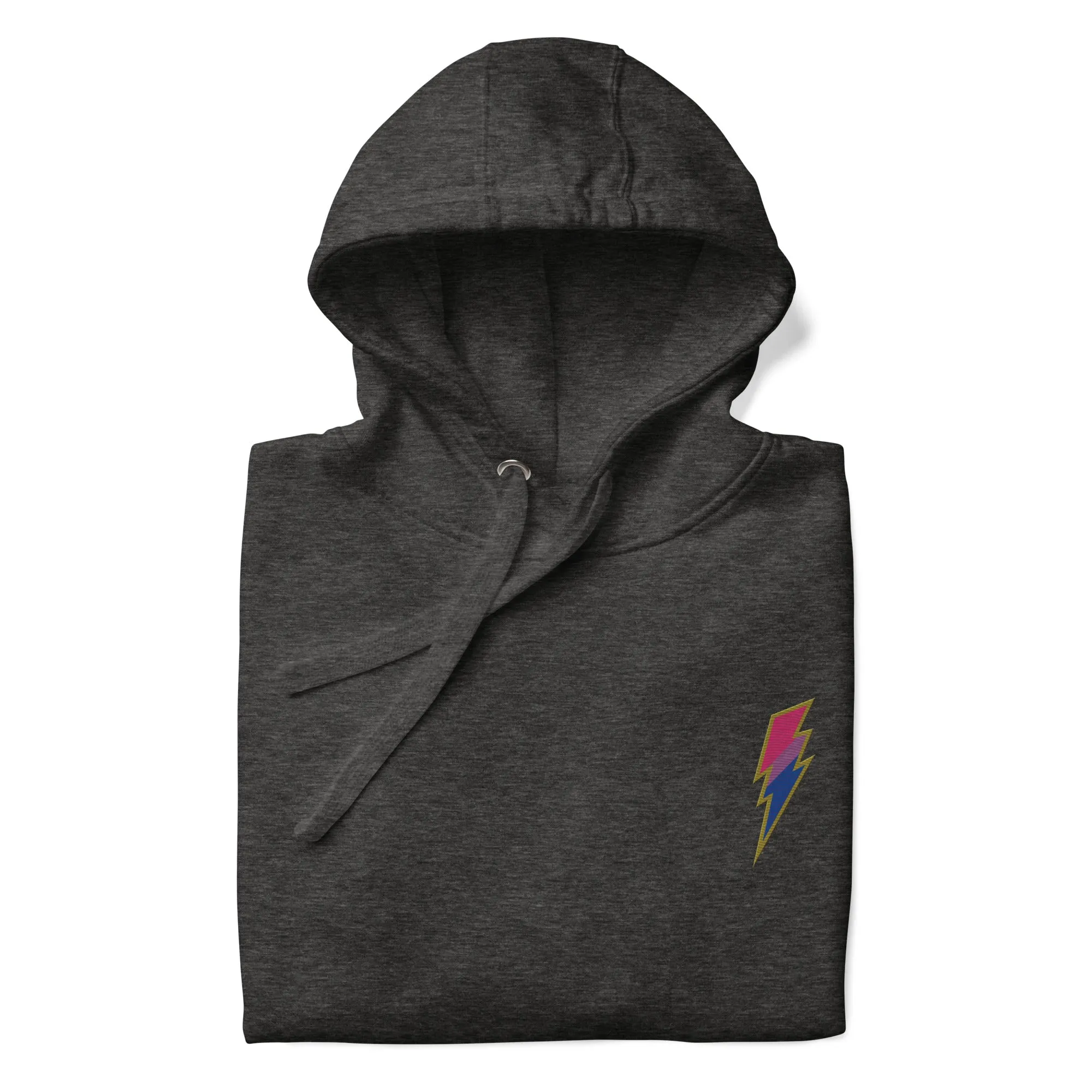 Bisexual Pride Lightning Embroidered Hoodie
