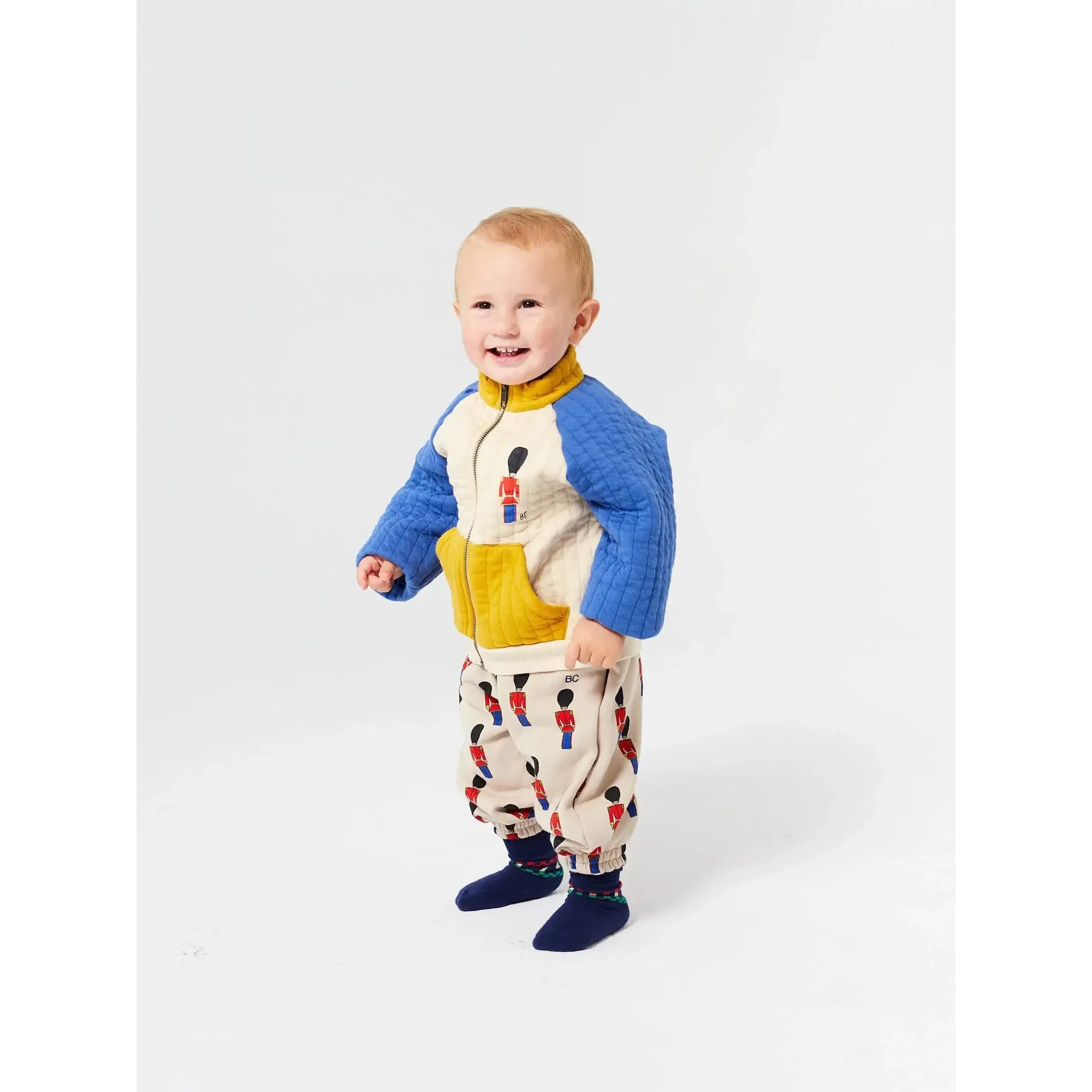 Bobo Choses Baby Little Tin Soldier Quilted Zipped Sweatshirt - Multicolor