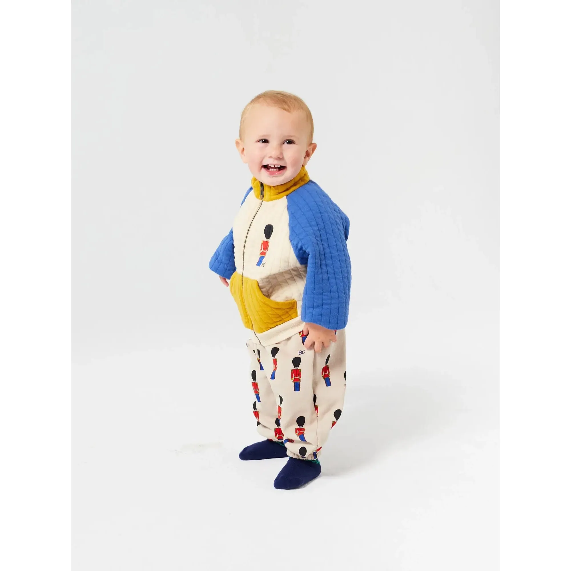 Bobo Choses Baby Little Tin Soldier Quilted Zipped Sweatshirt - Multicolor