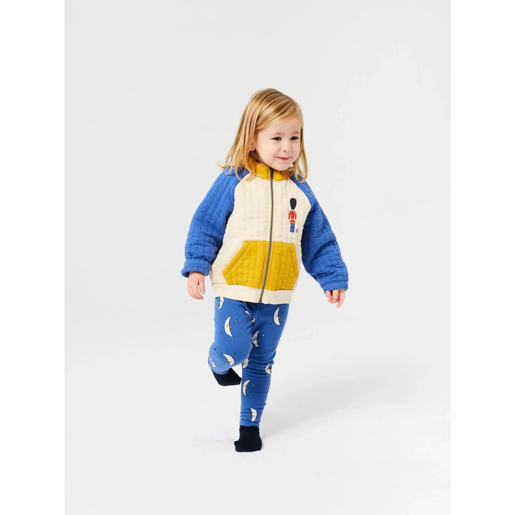 Bobo Choses Baby Little Tin Soldier Quilted Zipped Sweatshirt - Multicolor