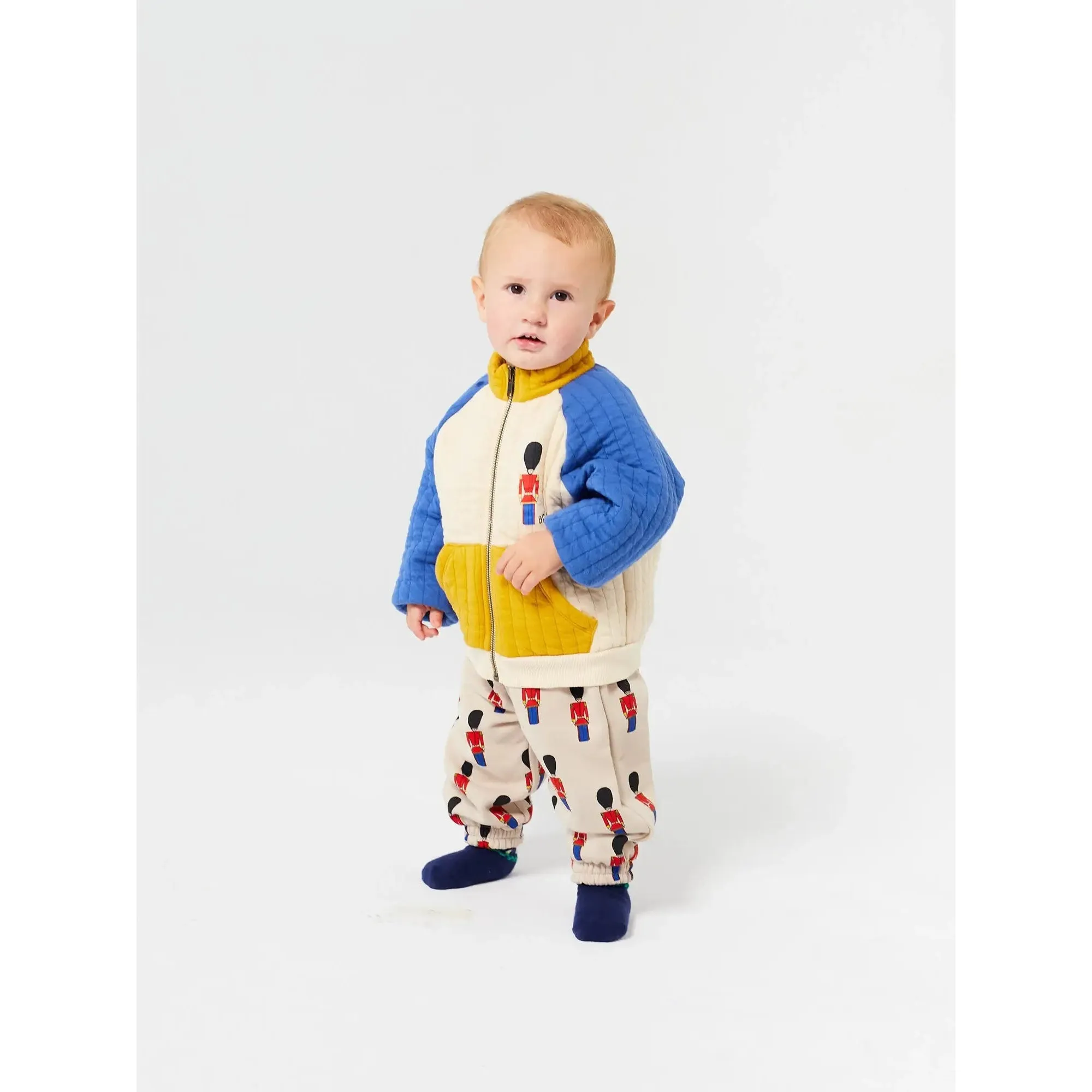 Bobo Choses Baby Little Tin Soldier Quilted Zipped Sweatshirt - Multicolor