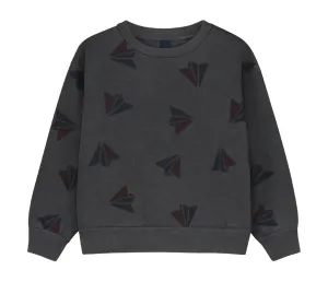 BONMOT GREY PAPERPLANE SWEATSHIRT