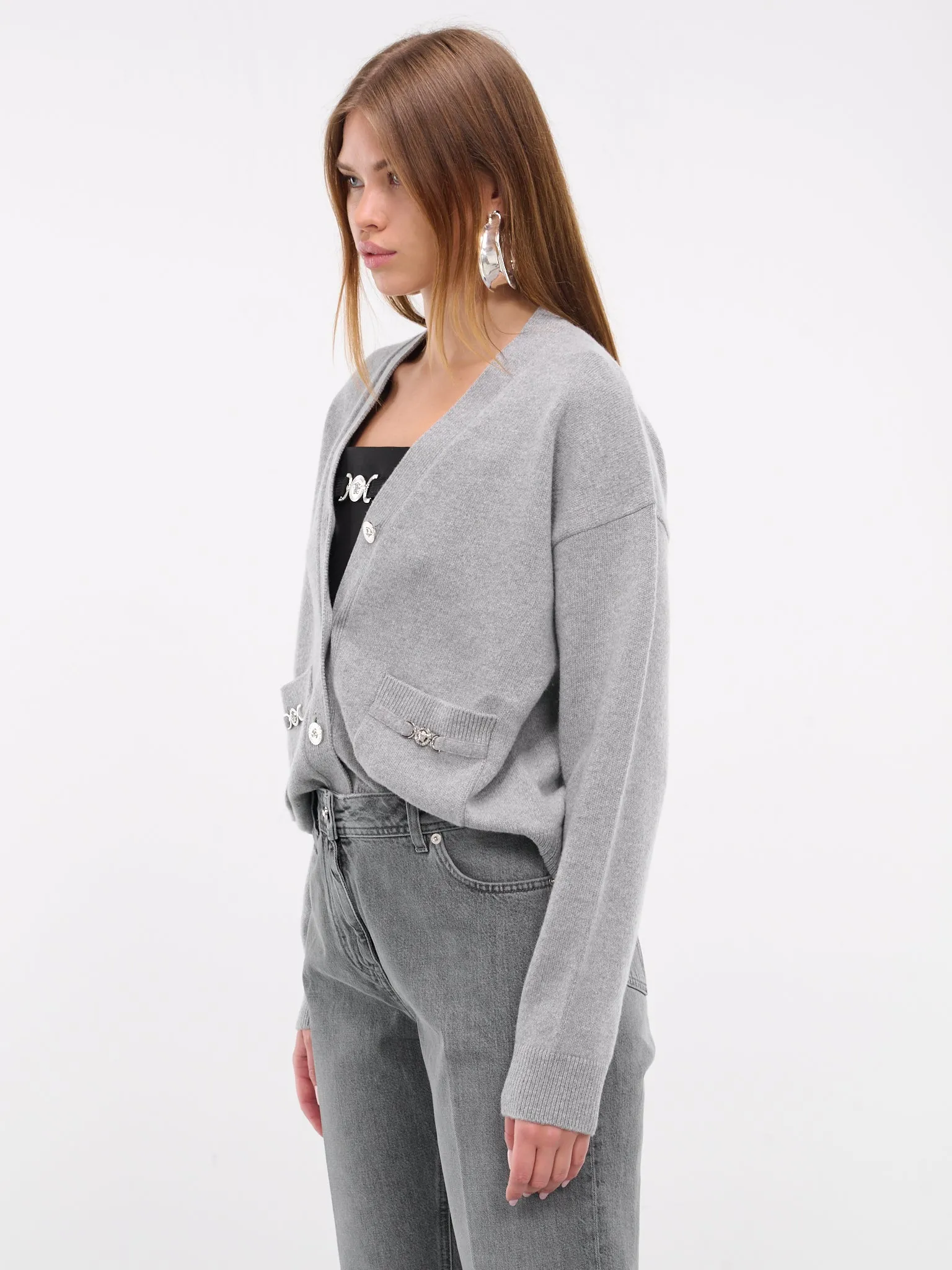 Boxy Knit Cardigan (1013437-1A11287-1EB60-CONCRETE)