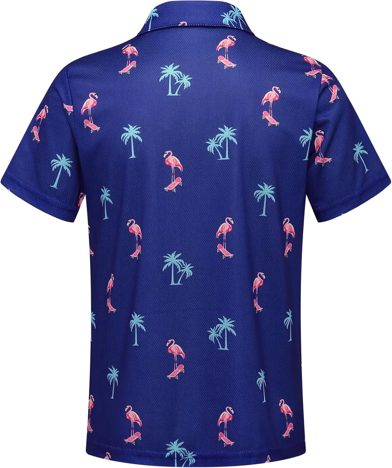 Boys Polo Shirt Hawaiian Collared Golf Shirts Kids School Uniform 5-12 Years