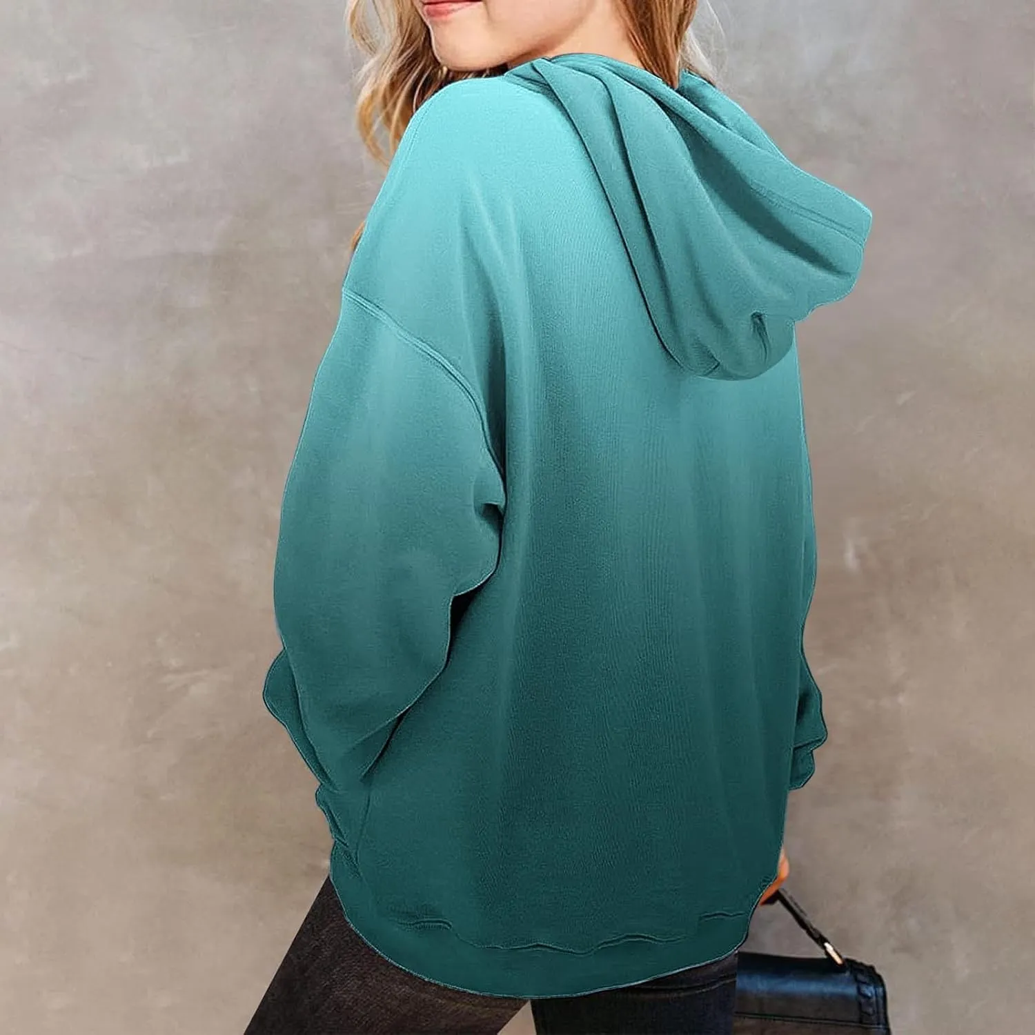 Cute Hoodies For Girls Oversized Long Sleeve Sweatshirt Gradient Teen Girls Pullover Tops 2-13 Years