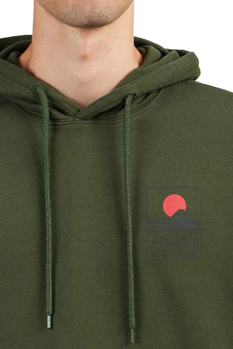 Edwin Sunset On Mount Fuji Hooded Sweatshirt (Kombu Green)