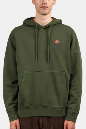 Edwin Sunset On Mount Fuji Hooded Sweatshirt (Kombu Green)