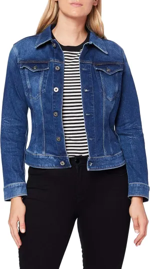 G-STAR Women's 3301 Slim Fit Denim Trucker Jacket