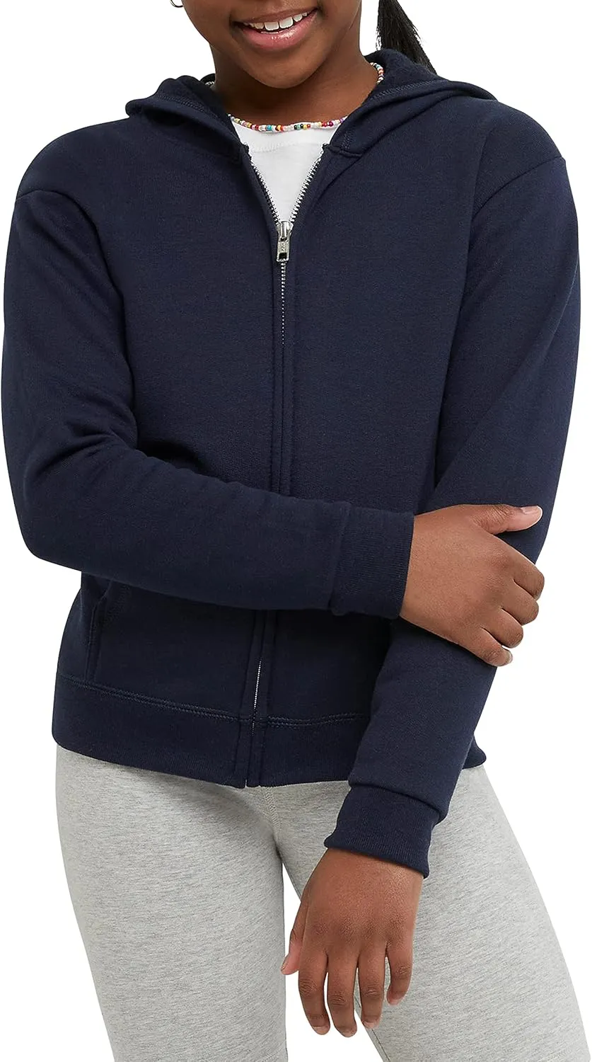 Hanes Girls' Comfortsoft Ecosmart Full-Zip Hoodie