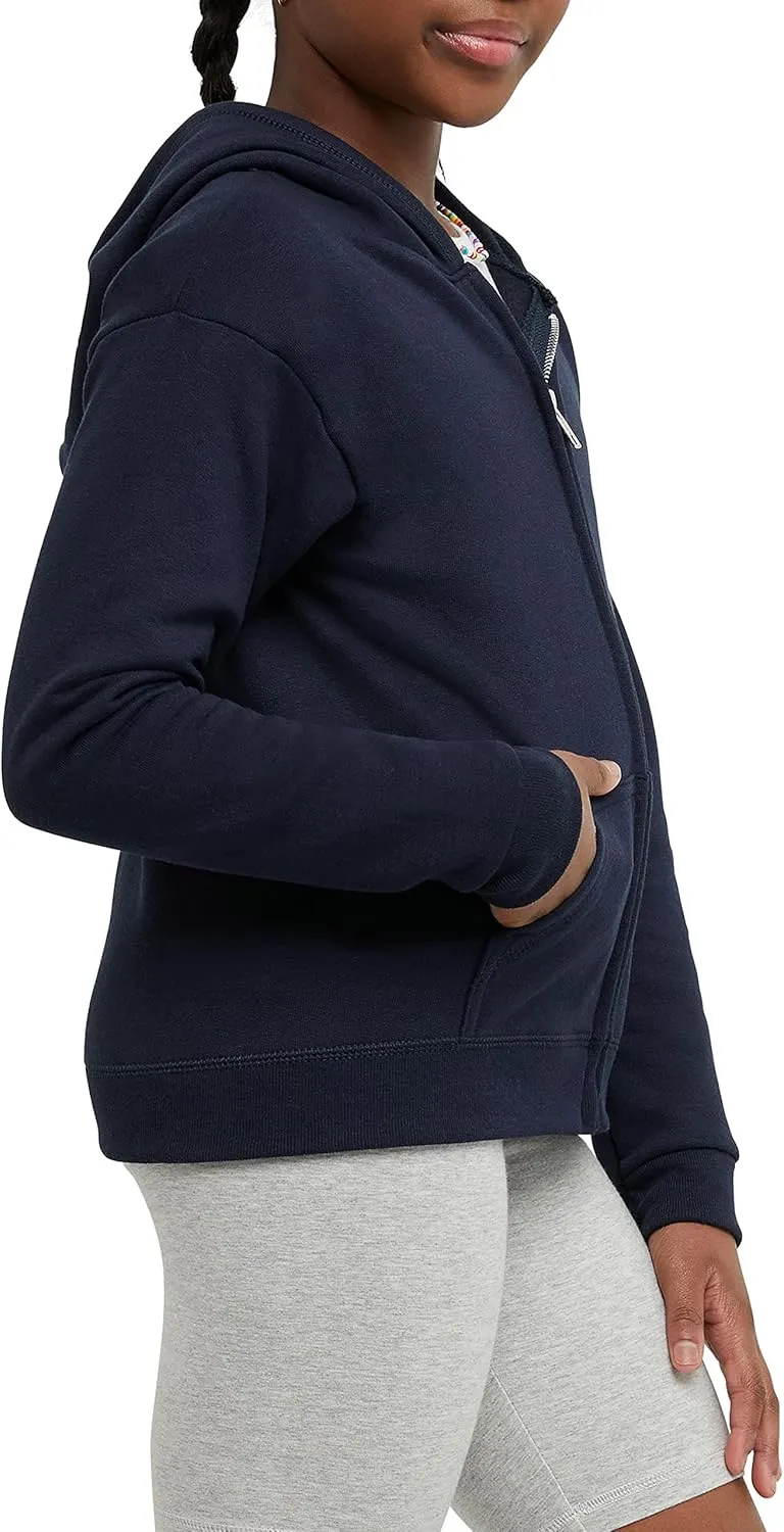 Hanes Girls' Comfortsoft Ecosmart Full-Zip Hoodie