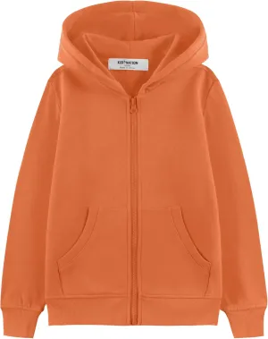 Kid Nation Kids Soft Brushed Fleece Zip-Up Hooded Sweatshirt Hoodie for Boys or Girls 4-12 Years