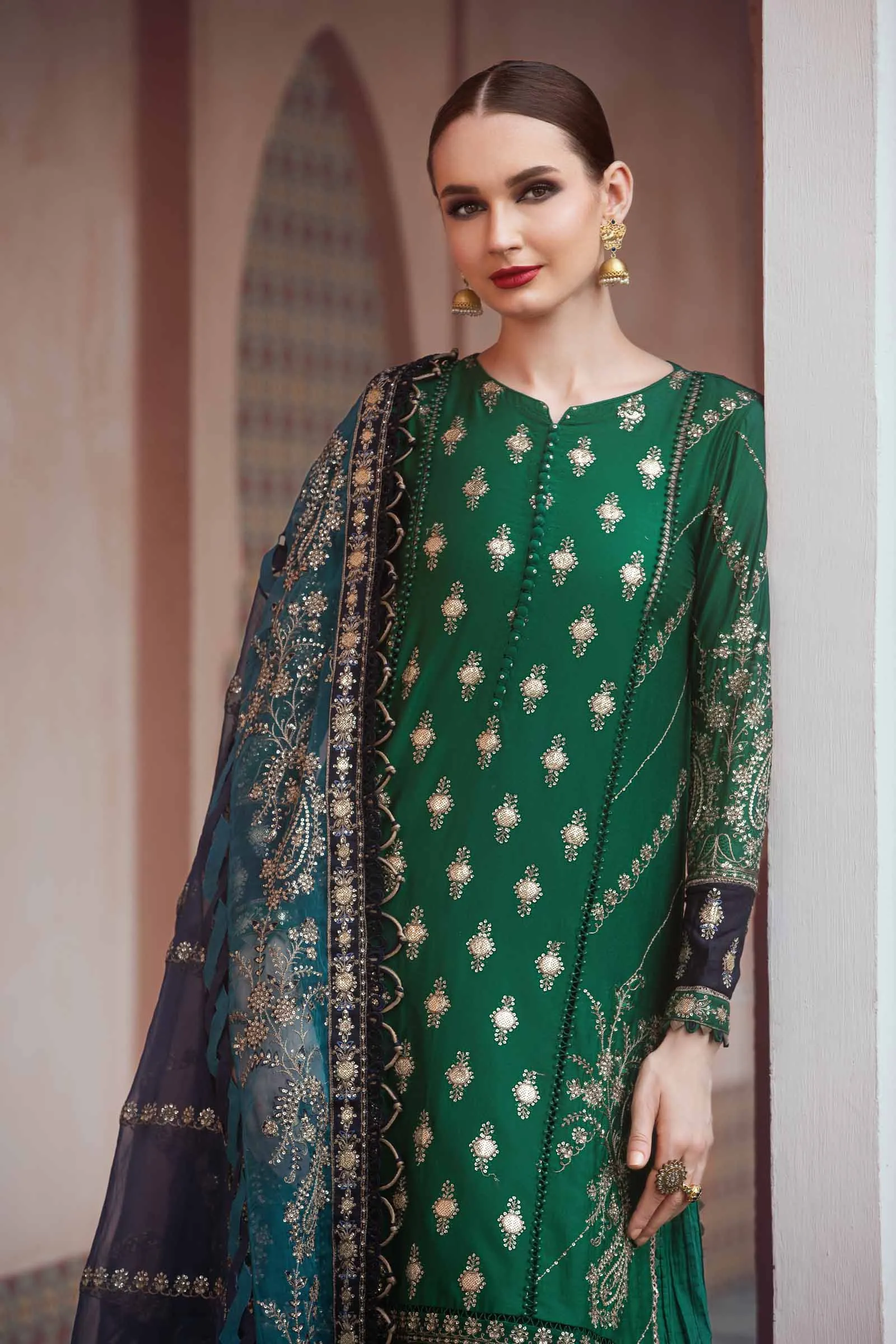 MARIA.B Sateen Fall Collection 2023 – Emerald Green CST-711