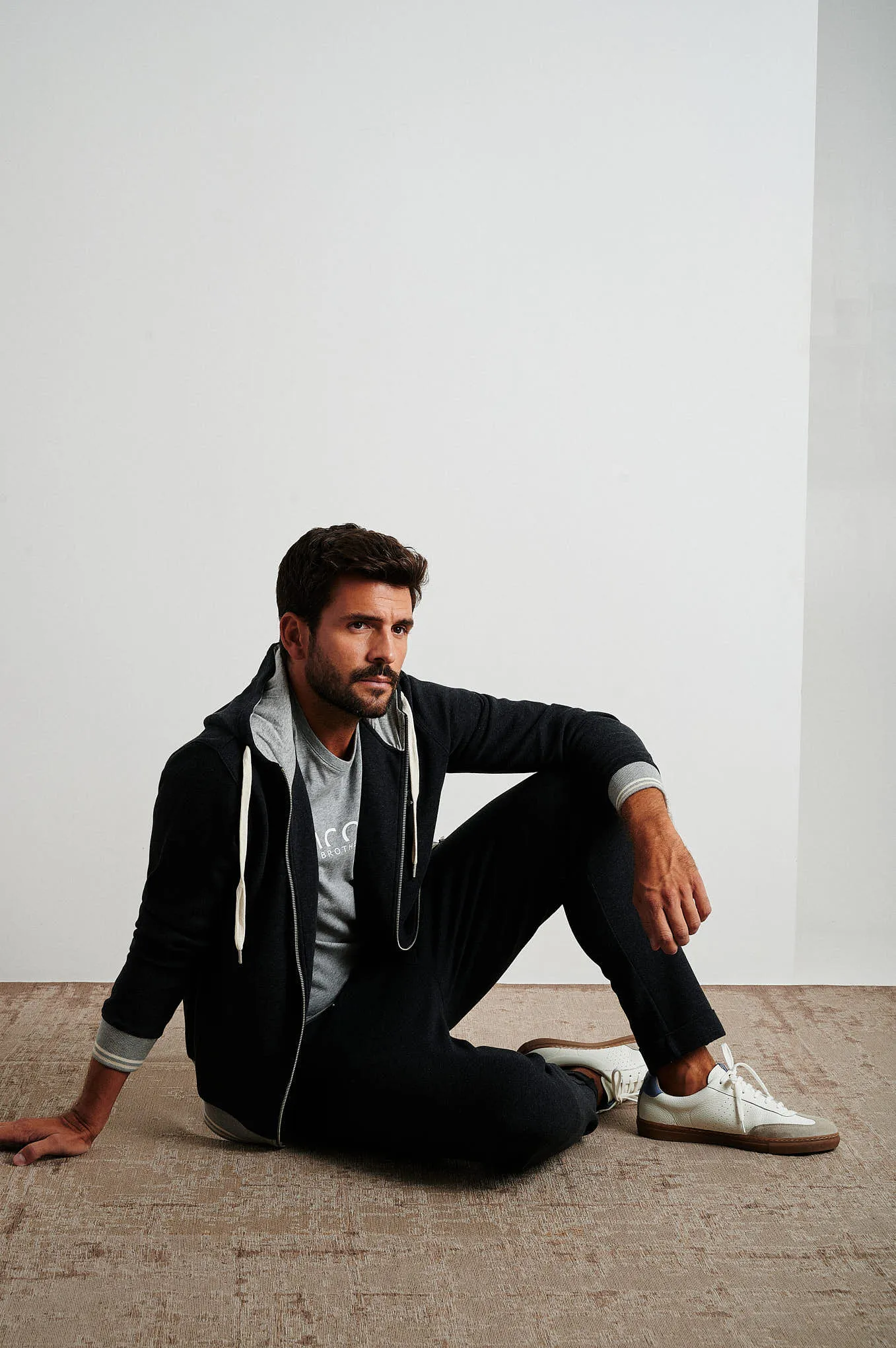 Men's zipped sweatshirt from organic cotton capsule collection