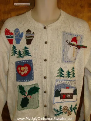 Mittens and Hearts Novelty Funny Christmas Sweater