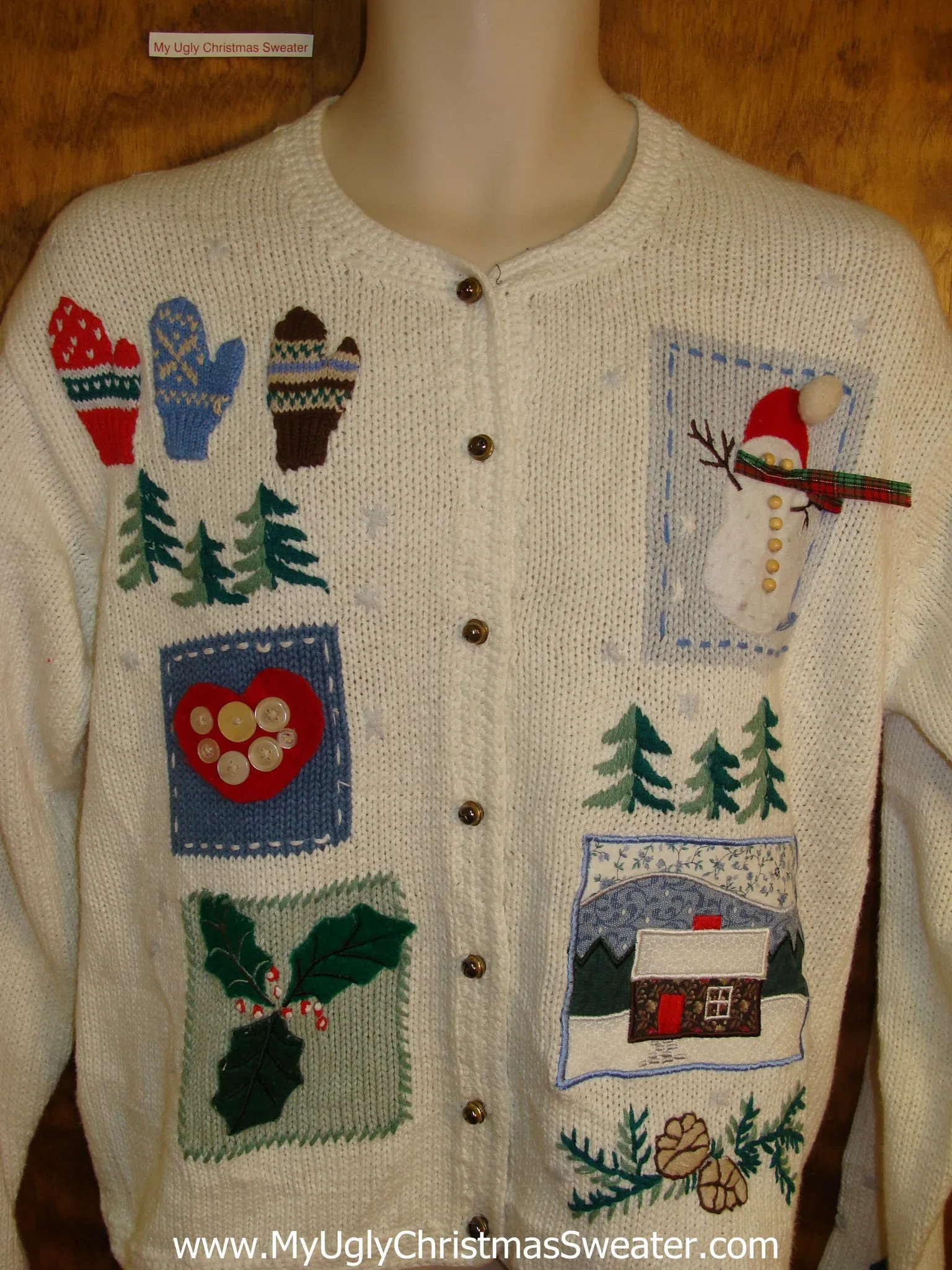 Mittens and Hearts Novelty Funny Christmas Sweater