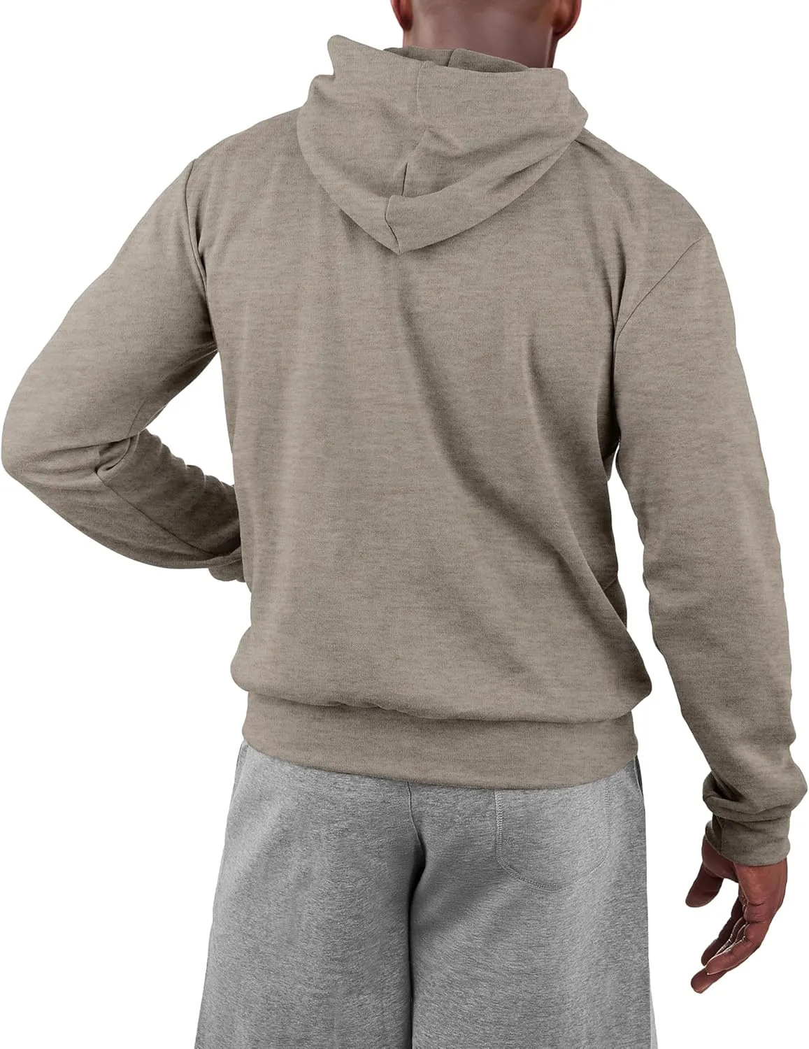 Ohoo Mens Slim Fit Basic Pullover Hoodies Sweatshirt Lightweight Long Sleeve with Kanga Pocket