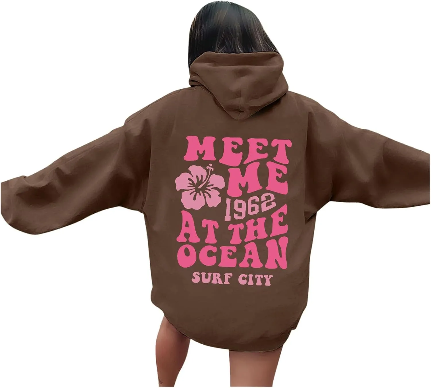 PTOLOCIF Womens Casual Hoodies Long Sleeve Lightweight Pullover Tops 2024 Fall Outfits Loose Oversized Sweatshirt with Pocket