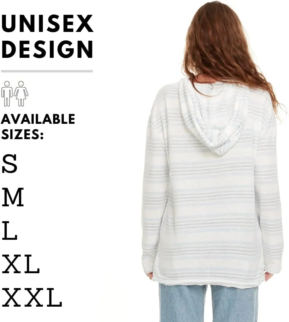Pure Essence Women's 2023 Fall Striped Color Block Hoodies Fashion V Neck Knit Sweater Pullovers