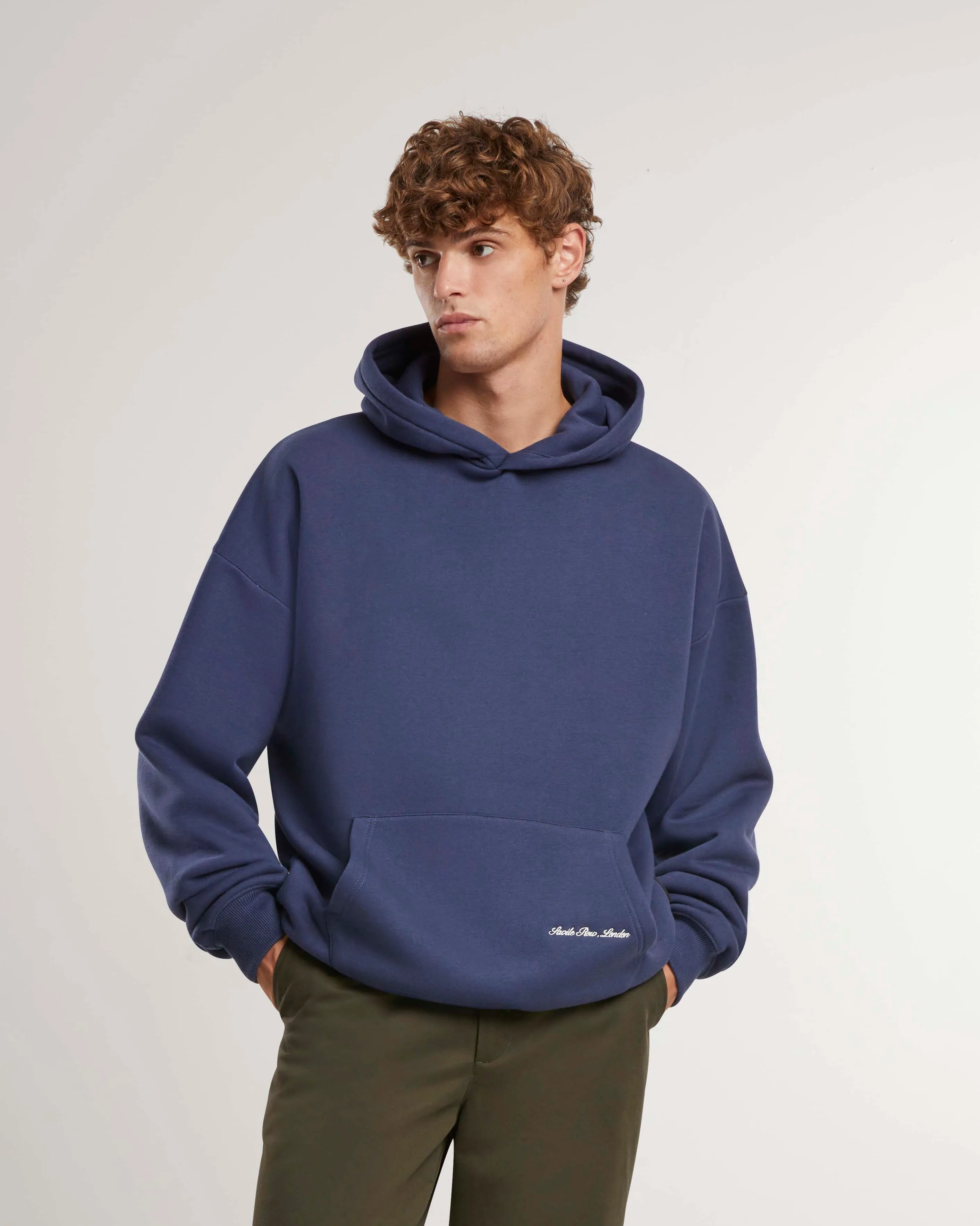 Savile Row Hoodie Navy