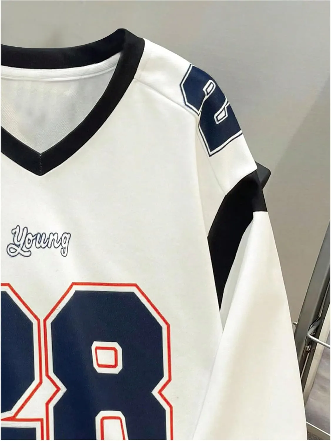 SOLY HUX Boy's Graphic Sweatshirt Number Letter Print V Neck Long Sleeve Loose Pullover Tops