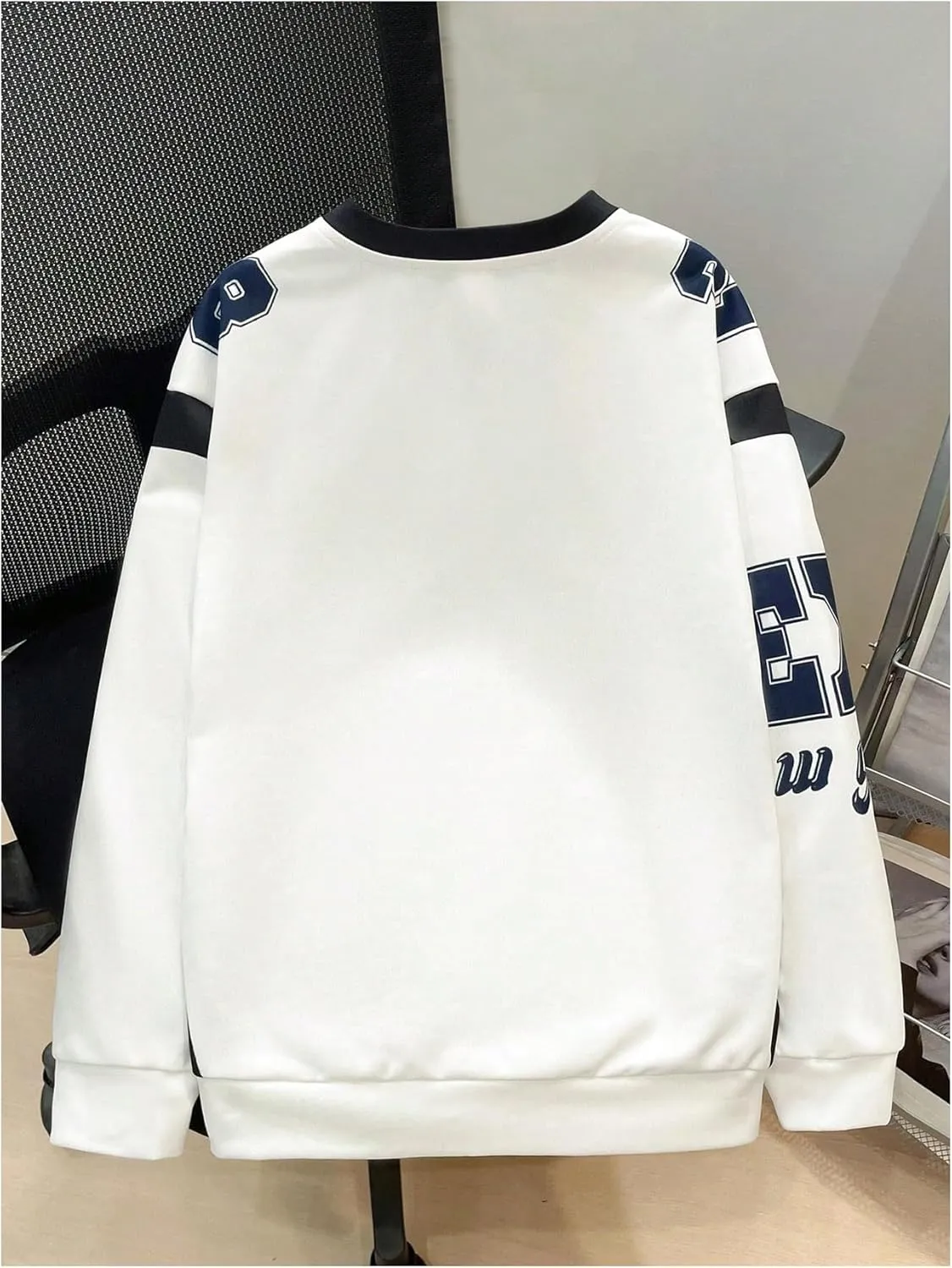 SOLY HUX Boy's Graphic Sweatshirt Number Letter Print V Neck Long Sleeve Loose Pullover Tops