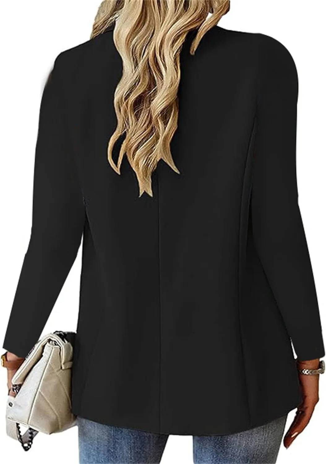 Womens Business Blazers Jackets Casual Long Sleeve Lapel Coats Open Front Tops Button Down Work Outwear with Pockets